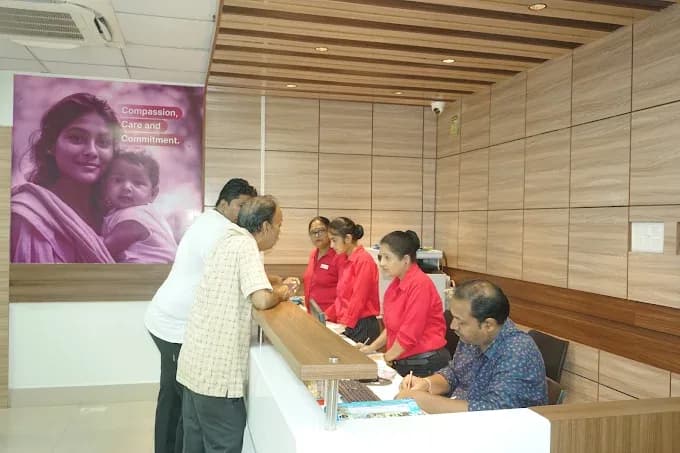The reception desk at Avishkar